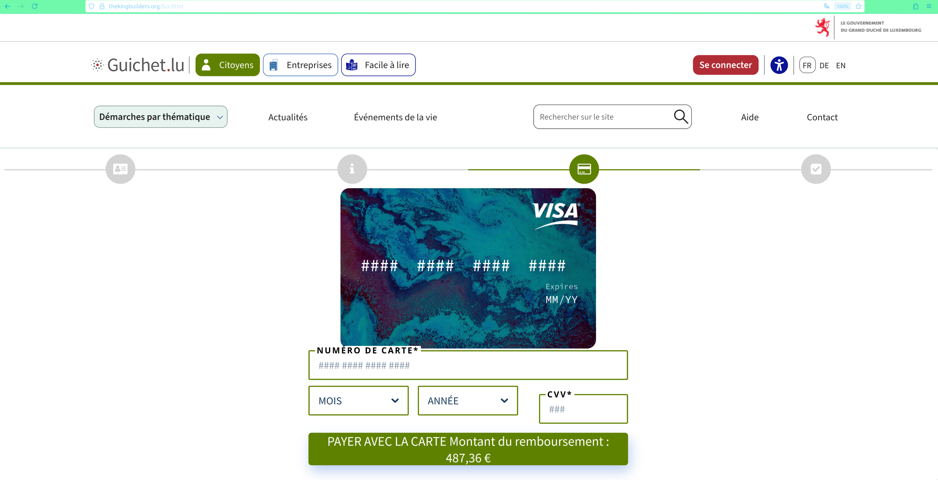 credit card informations